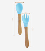spoon and fork set blue