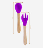 spoon and fork set purple
